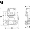 LM75 - 75W LED Spot Moving Head