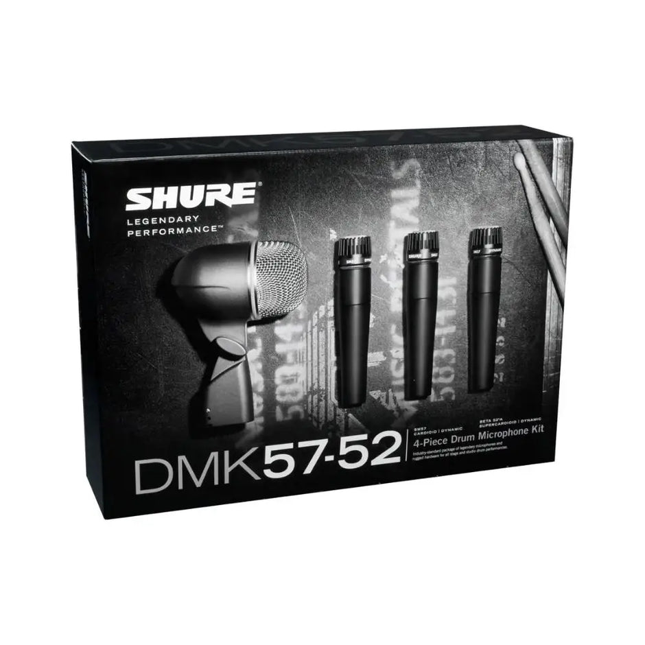Drum Microphone Kit 3x SM57, 1x BETA52A 3x A56D Mounts + Case
