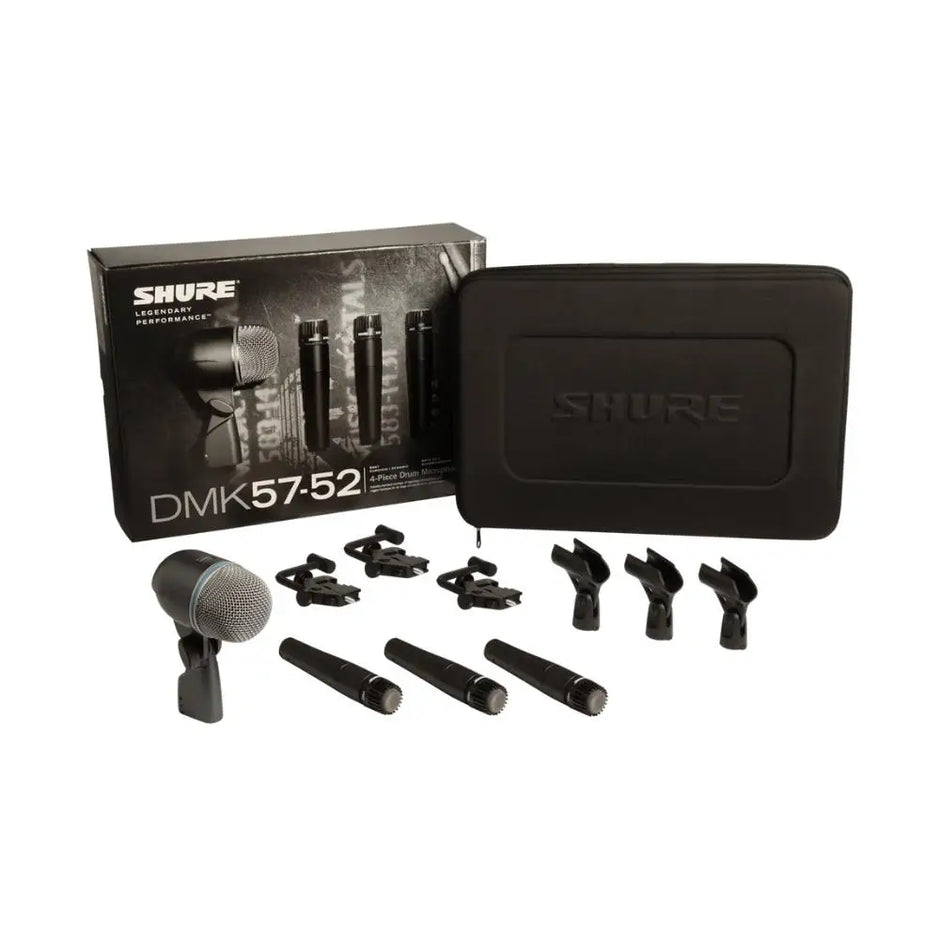 Drum Microphone Kit 3x SM57, 1x BETA52A 3x A56D Mounts + Case