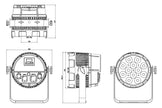 PAR12X20H-IP - Outdoor Pro Par with 12 x 20W RGBWAU LEDs