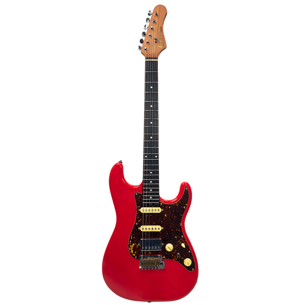 Crafter Crema S VVS RS Vr, Vintage Red, HSS Electric Guitar
